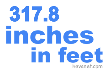 317.8 inches in feet