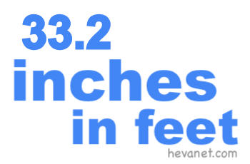 33.2 inches in feet