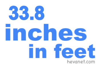 33.8 inches in feet