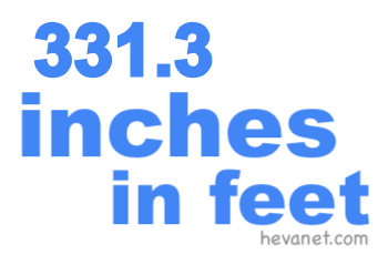 331.3 inches in feet 331.3 inches in feet