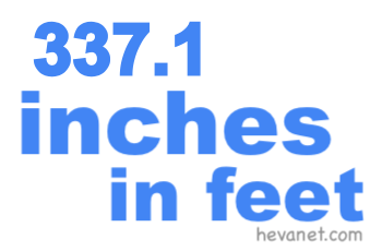 337.1 inches in feet 337.1 inches in feet