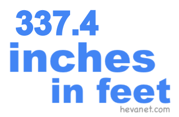 337.4 inches in feet 337.4 inches in feet