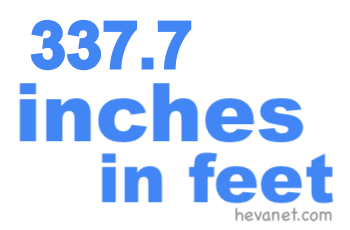 337.7 inches in feet 337.7 inches in feet