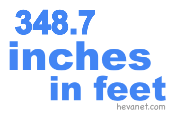 348.7 inches in feet