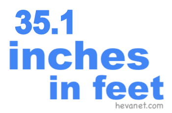 35.1 inches in feet
