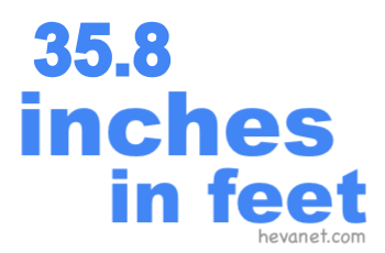 35.8 inches in feet