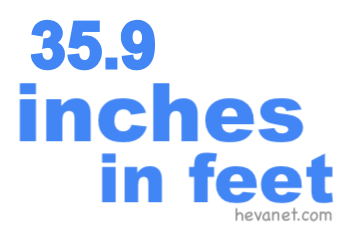 35.9 inches in feet