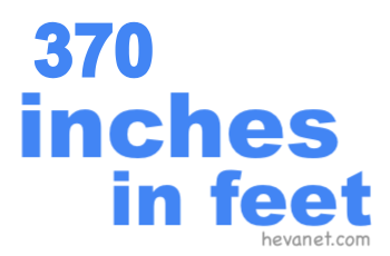 370 inches in feet 370 inches in feet