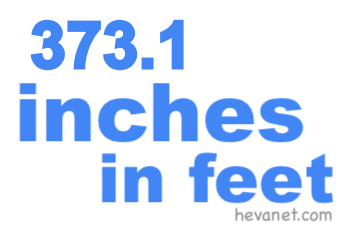 373.1 inches in feet 373.1 inches in feet