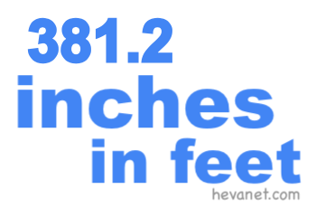 381.2 inches in feet 381.2 inches in feet