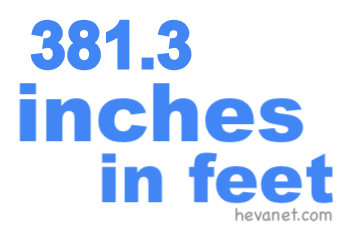 381.3 inches in feet 381.3 inches in feet
