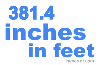 381.4 inches in feet 381.4 inches in feet