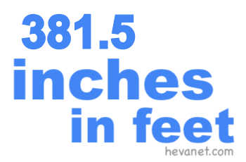 381.5 inches in feet 381.5 inches in feet