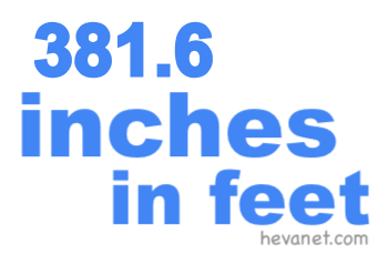381.6 inches in feet 381.6 inches in feet