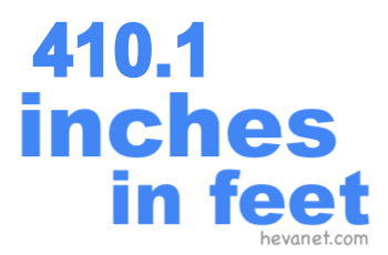 410.1 inches in feet 410.1 inches in feet