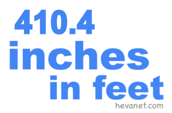 410.4 inches in feet 410.4 inches in feet