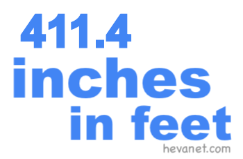411.4 inches in feet 411.4 inches in feet