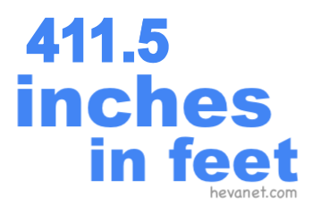 411.5 inches in feet 411.5 inches in feet