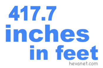 417.7 inches in feet
