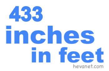 433 inches in feet 433 inches in feet