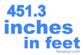 451.3 inches in feet 451.3 inches in feet