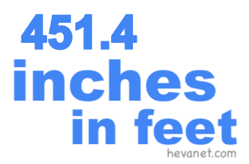 451.4 inches in feet 451.4 inches in feet