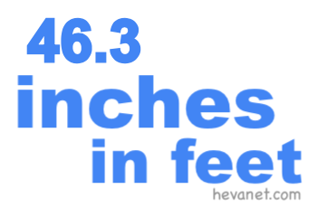 46.3 inches in feet