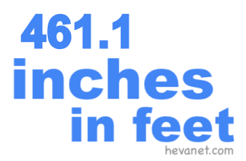 461.1 inches in feet