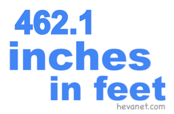 462.1 inches in feet