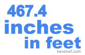 467.4 inches in feet 467.4 inches in feet