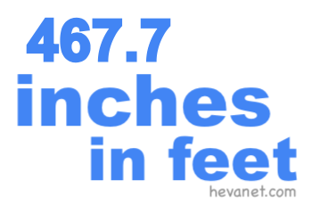 467.7 inches in feet