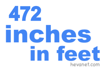 472 inches in feet 472 inches in feet