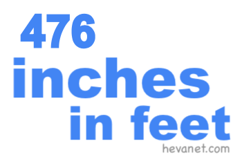 476 inches in feet 476 inches in feet