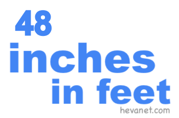 48 inches in feet