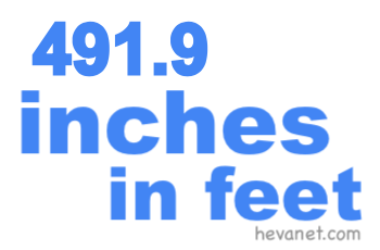 491.9 inches in feet