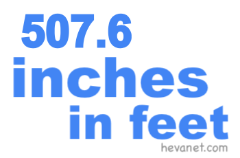 507.6 inches in feet