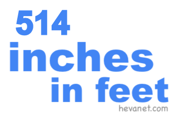 514 inches in feet