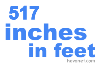 517 inches in feet 517 inches in feet