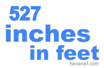 527 inches in feet 527 inches in feet