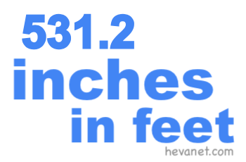 531.2 inches in feet 531.2 inches in feet
