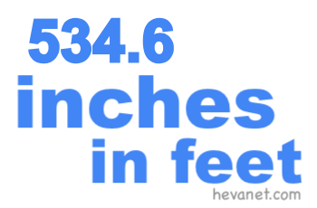 534.6 inches in feet 534.6 inches in feet