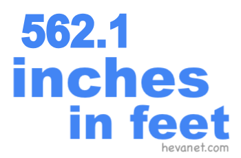 562.1 inches in feet 562.1 inches in feet