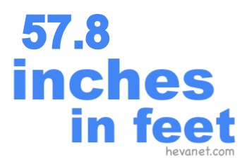 57.8 inches in feet