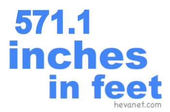 571.1 inches in feet