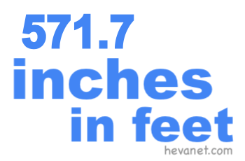 571.7 inches in feet 571.7 inches in feet