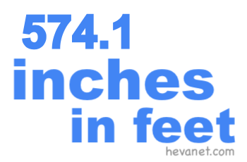 574.1 inches in feet