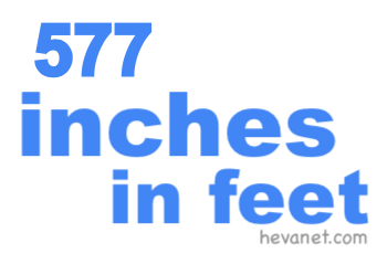 577 inches in feet 577 inches in feet