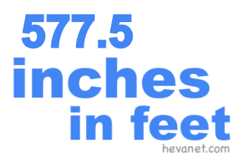 577.5 inches in feet 577.5 inches in feet