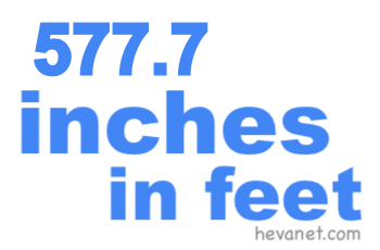 577.7 inches in feet 577.7 inches in feet