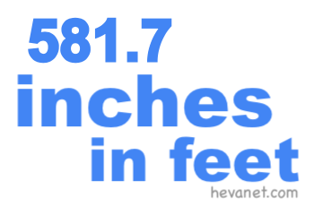 581.7 inches in feet